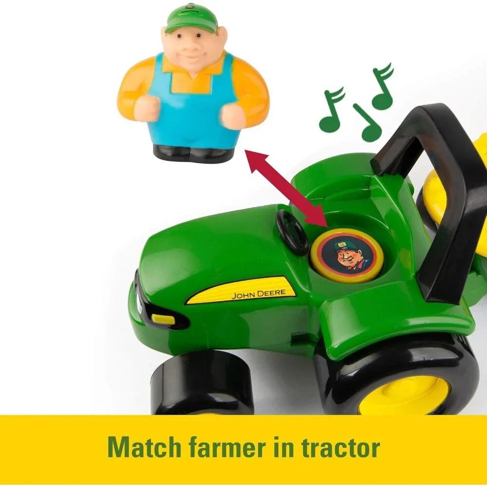 John Deere Animal Sounds Hayride Musical Tractor Toy - Musical Hayride Toddler T - Picture 5 of 7